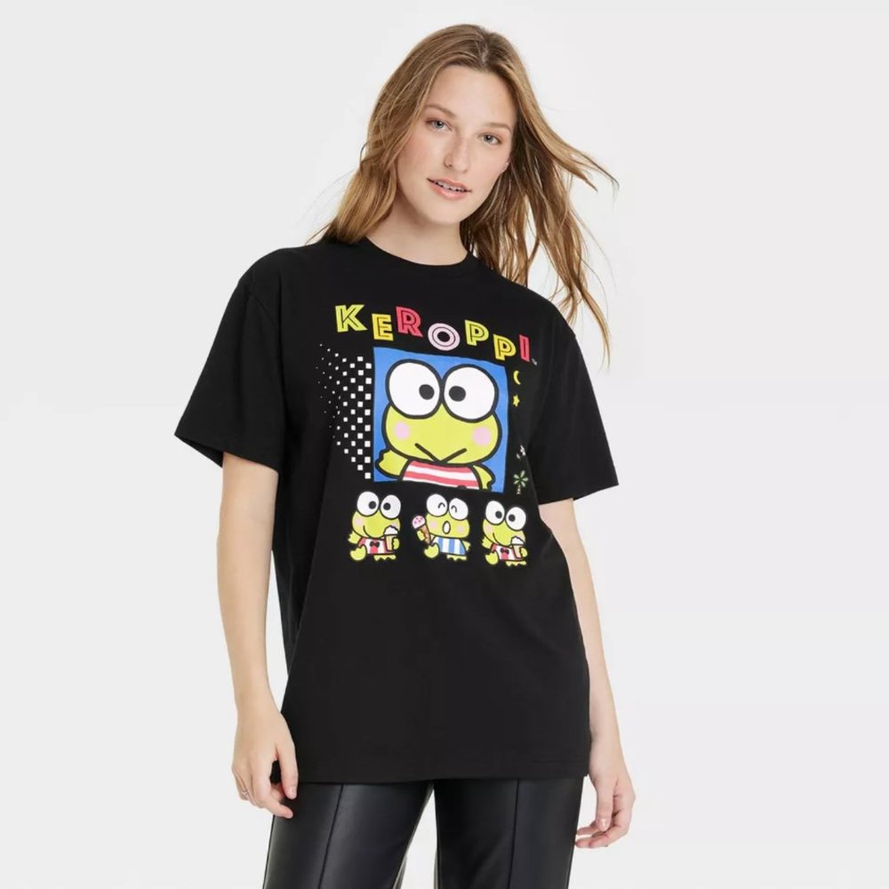 NEW Hello Kitty keroppi black graphic t-shirt (only Small left)